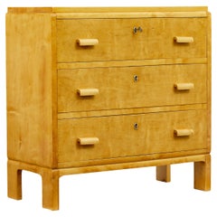 Swedish mid Century small birch chest of drawers