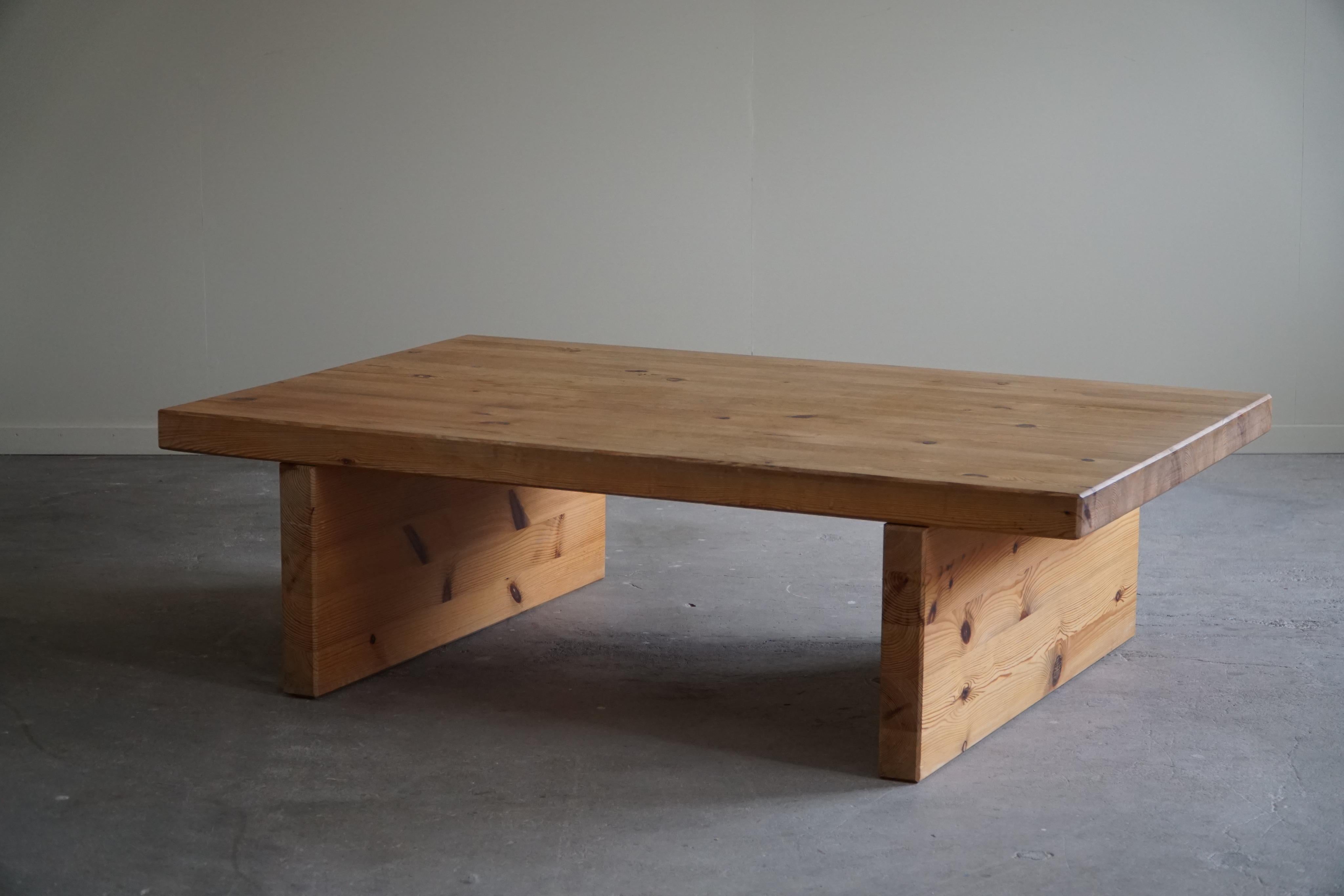 20th Century Swedish Mid Century Sofa Table in Solid Pine, Attributed to Sven Larsson, 1960s