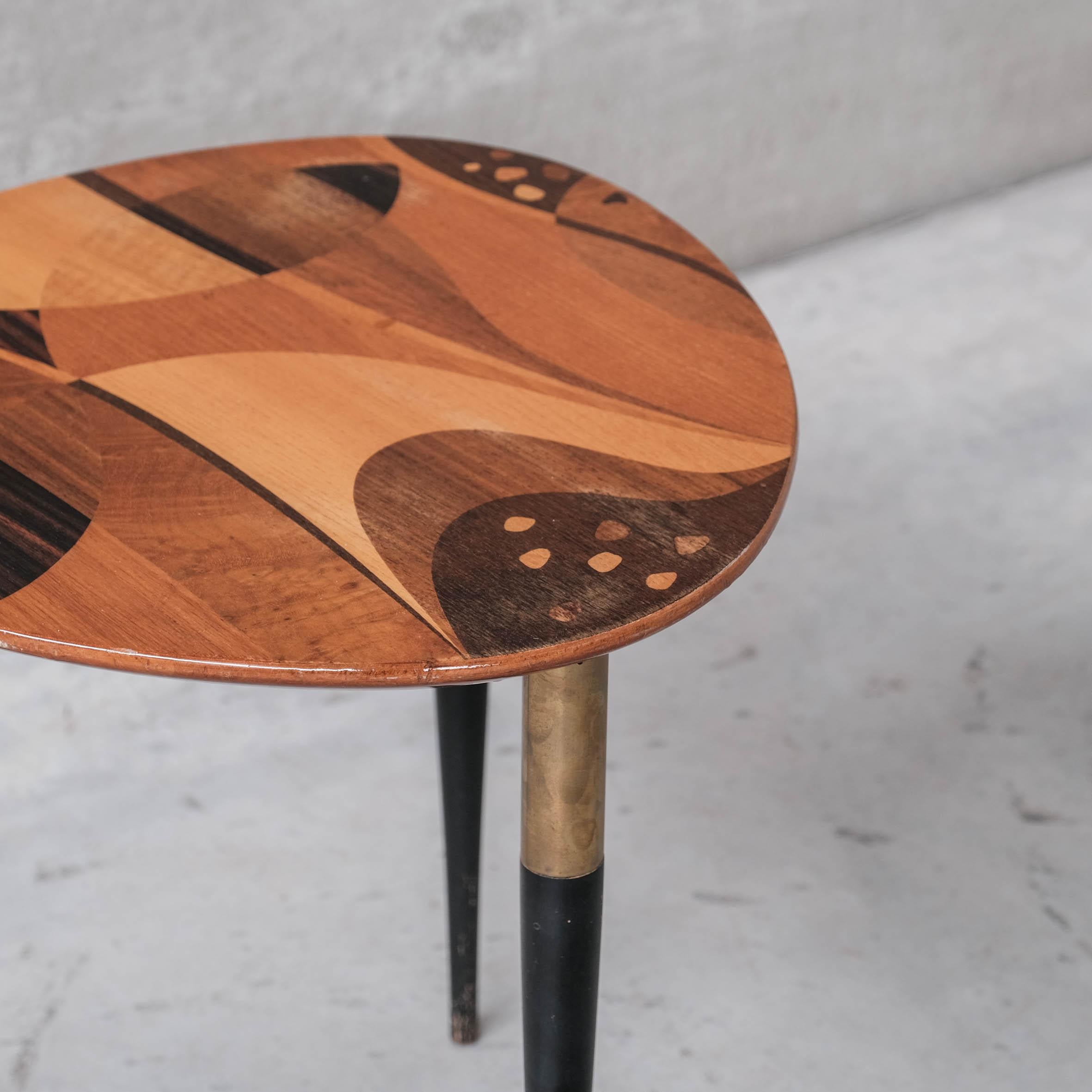 20th Century Swedish Mid-Century Specimen Wood Side Table For Sale