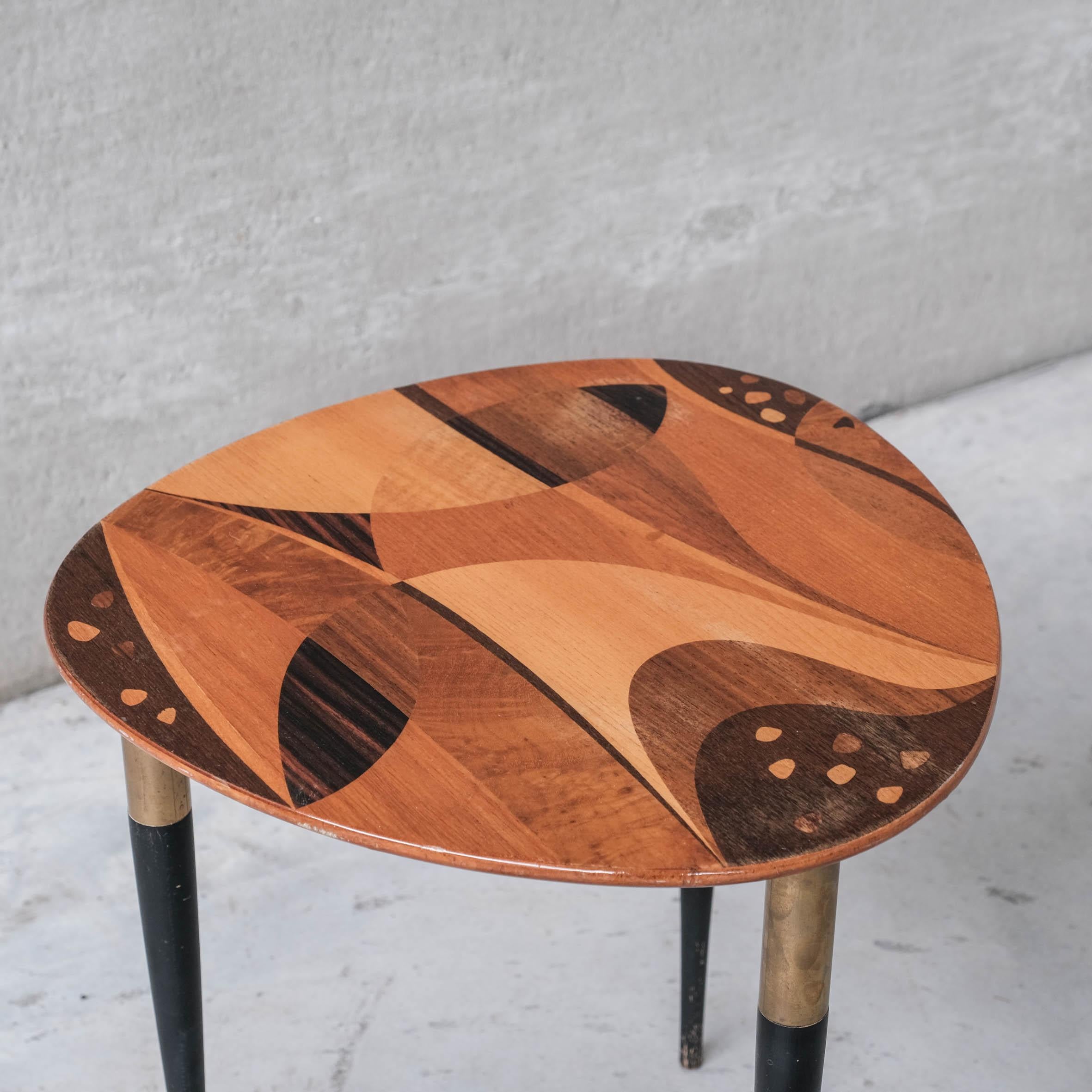 Swedish Mid-Century Specimen Wood Side Table For Sale 1