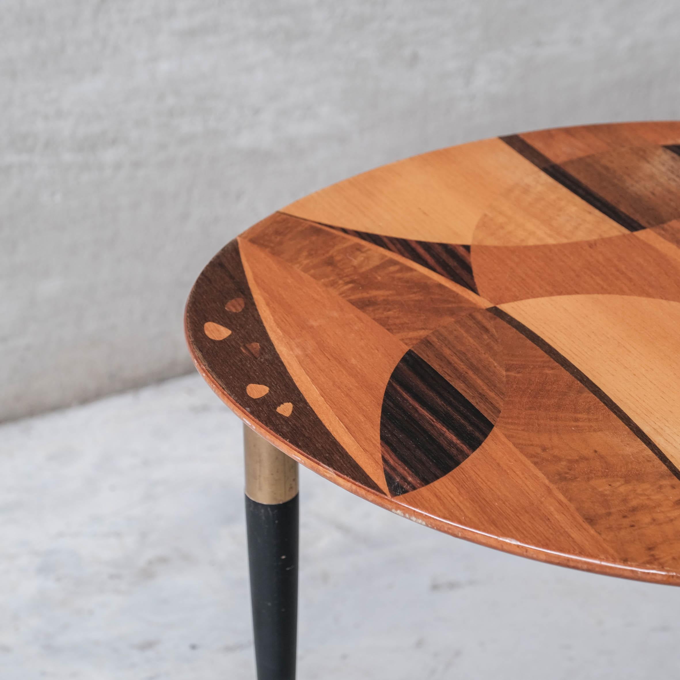 Swedish Mid-Century Specimen Wood Side Table For Sale 2