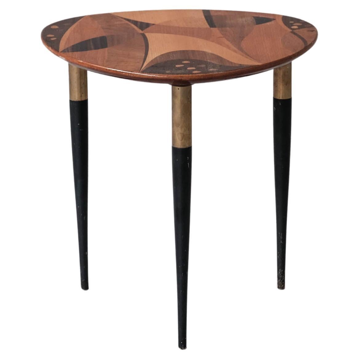 Swedish Mid-Century Specimen Wood Side Table For Sale