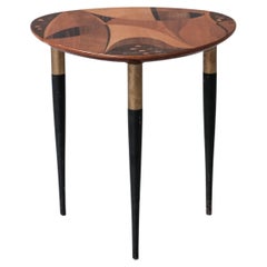 Table d'appoint suédoise en bois de spécimen du milieu du siècle dernier