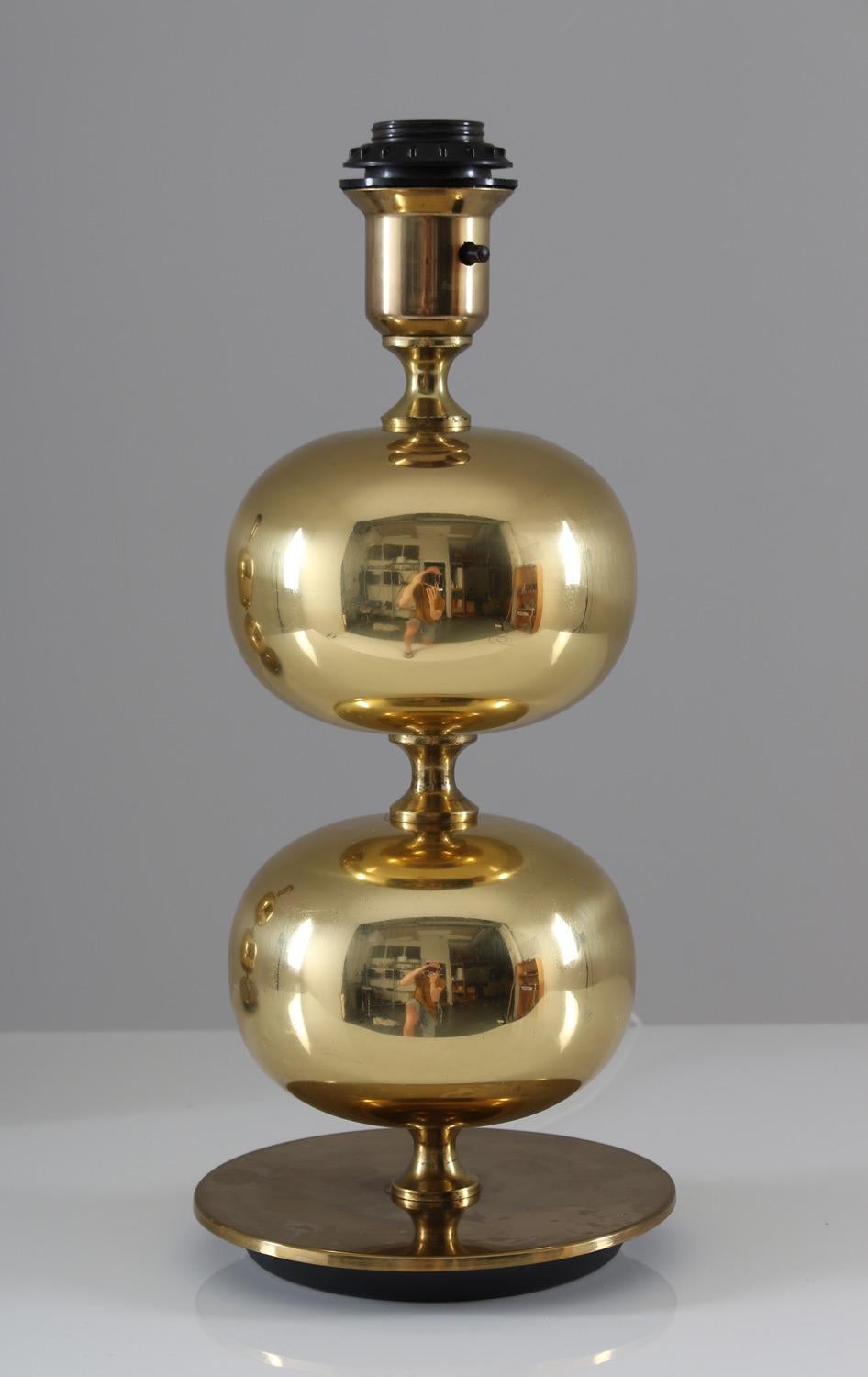 Mid-Century Modern Swedish Midcentury Table Lamps in Brass by Stilarmatur Tranås