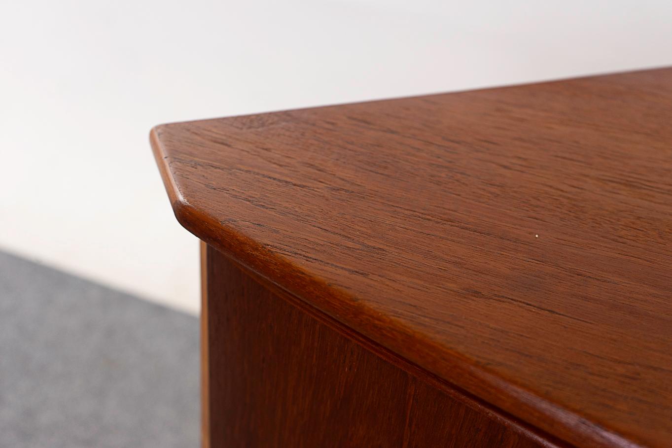 Veneer Swedish Mid-Century Teak and Beech Vanity/Desk For Sale