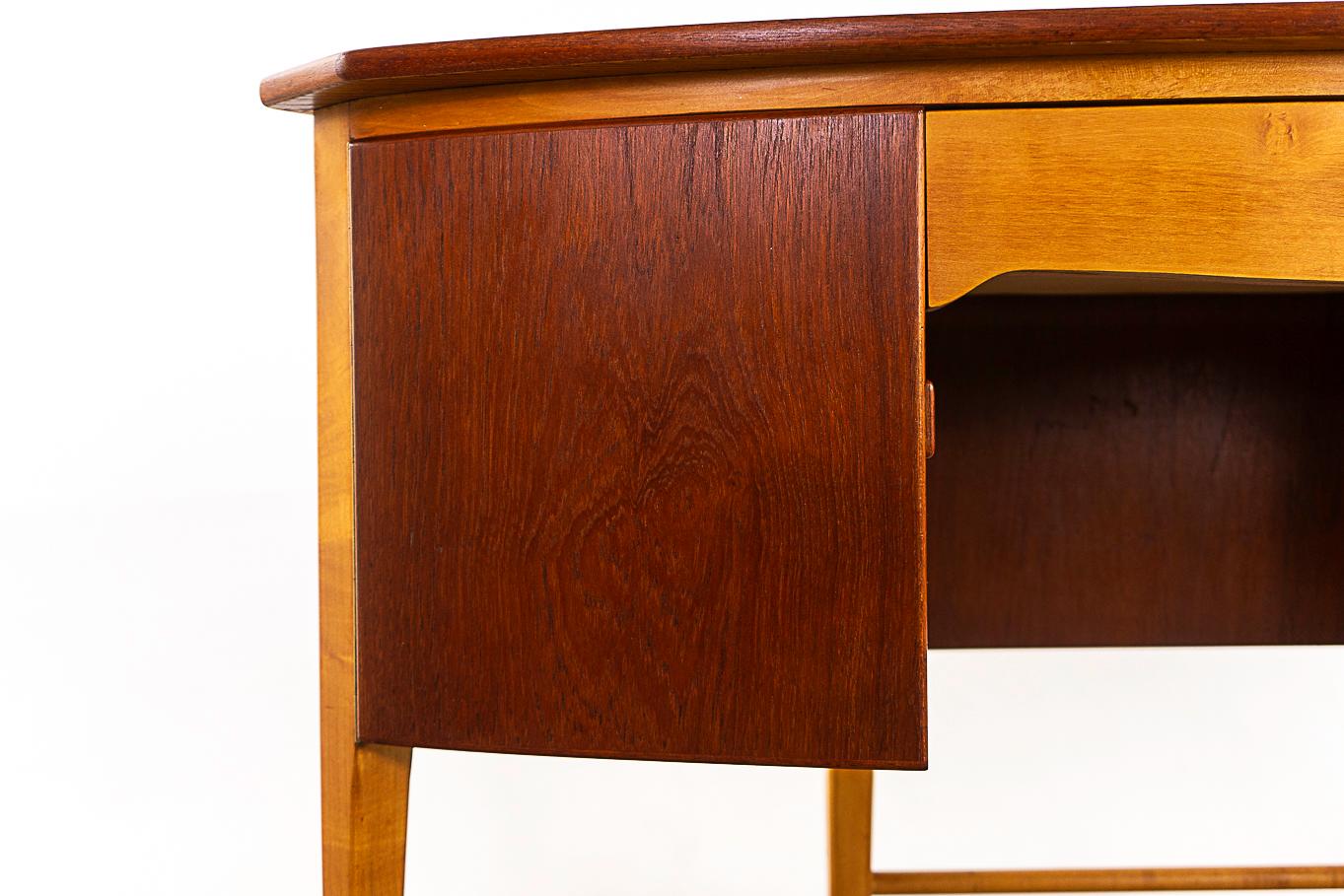 Mid-20th Century Swedish Mid-Century Teak and Beech Vanity/Desk For Sale
