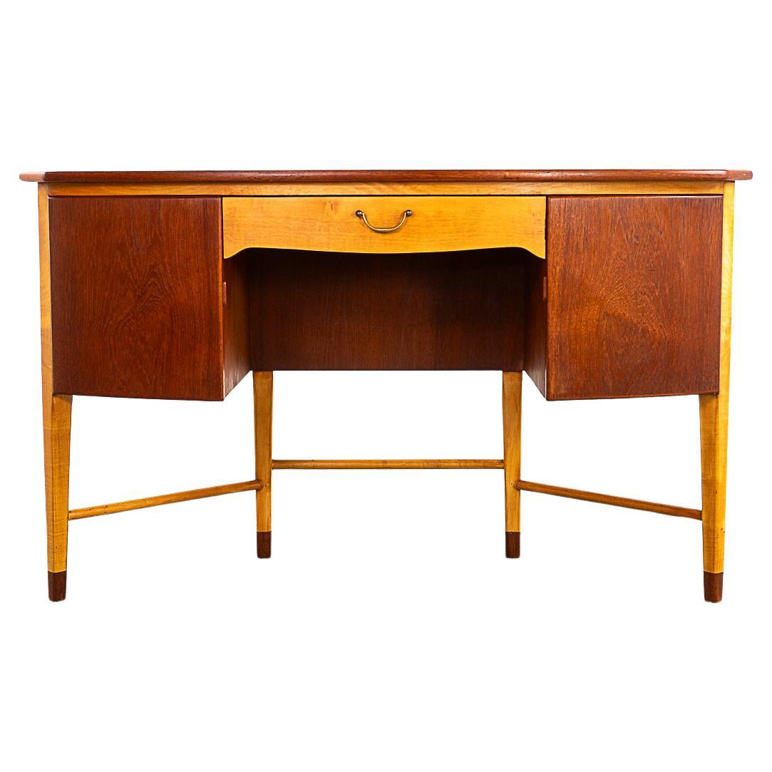 Swedish Mid-Century Teak and Beech Vanity/Desk