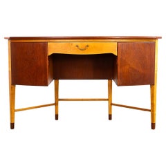 Vintage Swedish Mid-Century Teak and Beech Vanity/Desk