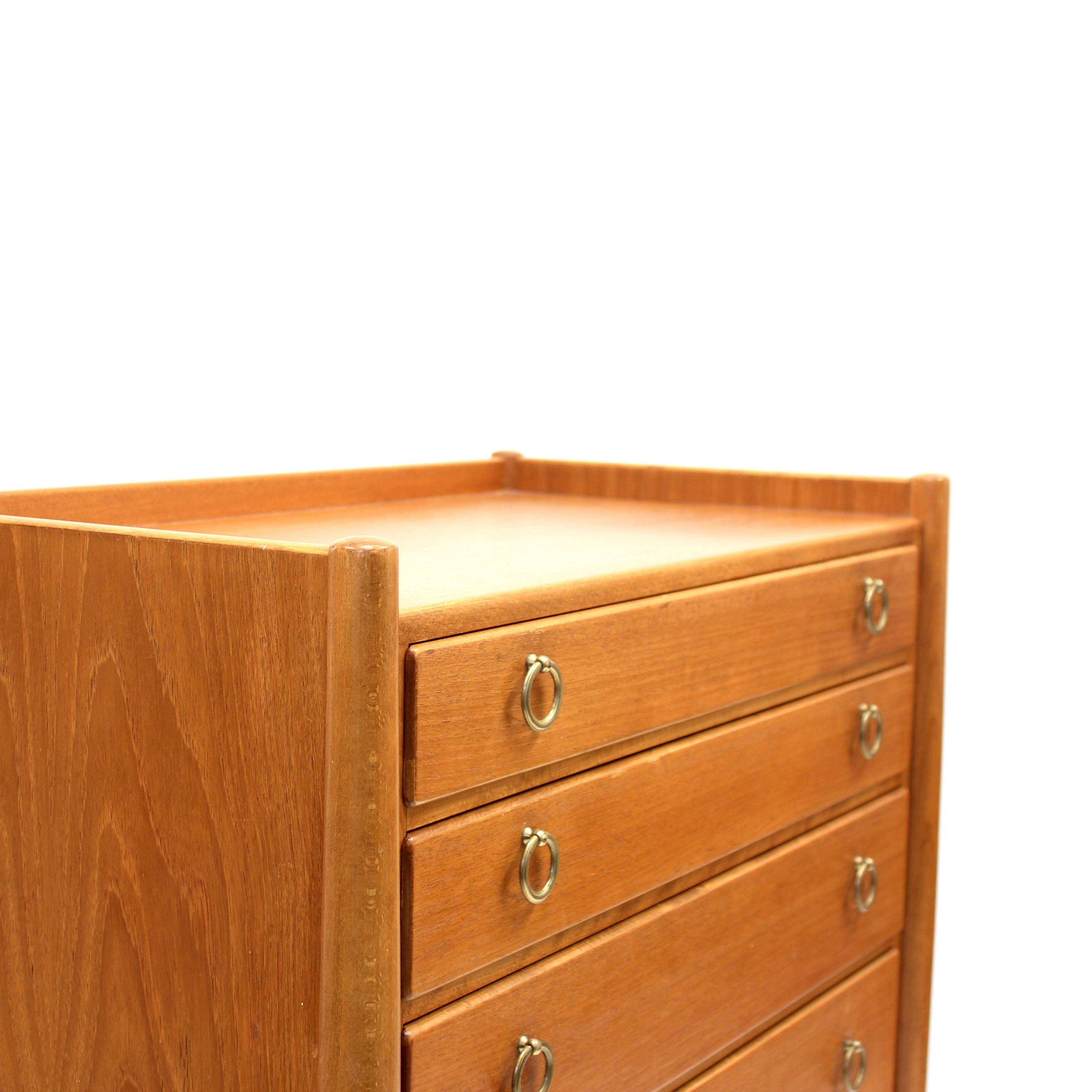 Swedish Mid-Century Teak Chest of Drawers by Treman, 1960s For Sale 4