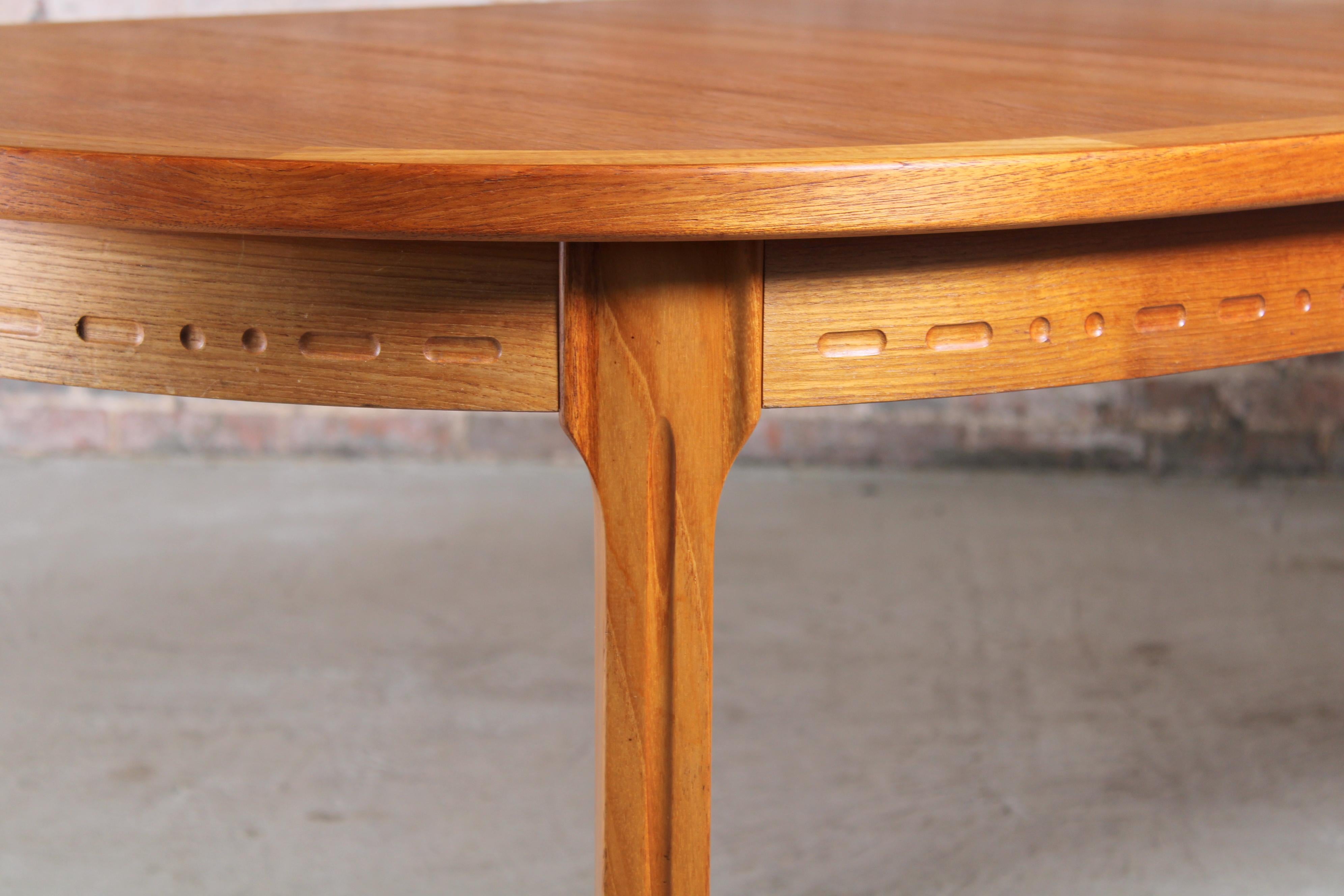 Swedish Mid-Century Teak Dining Table by Nils Jonsson for Troeds 3