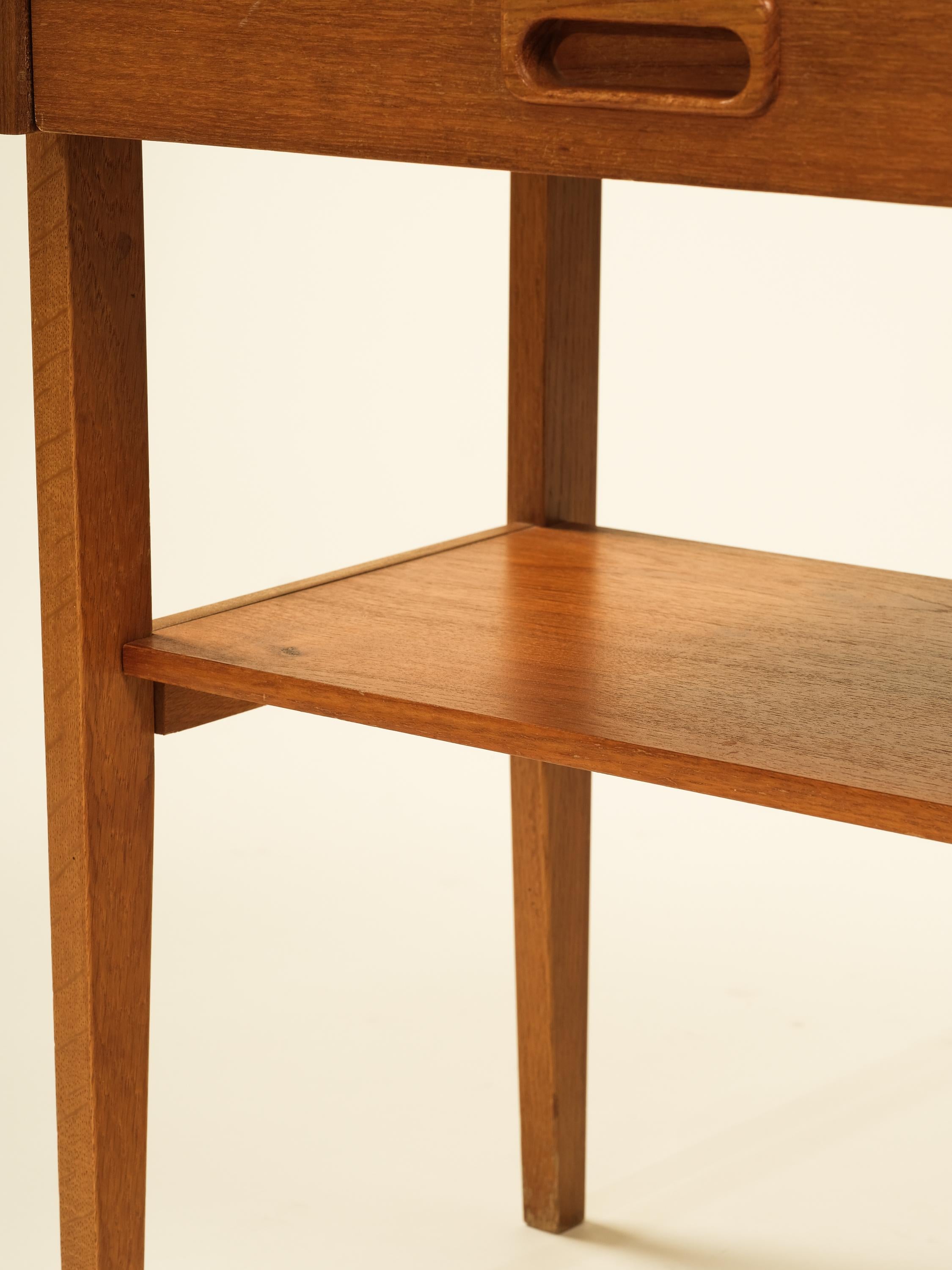 Swedish Mid-Century Teak & Oak Bedside Tables, 1960s, Set of 2 3