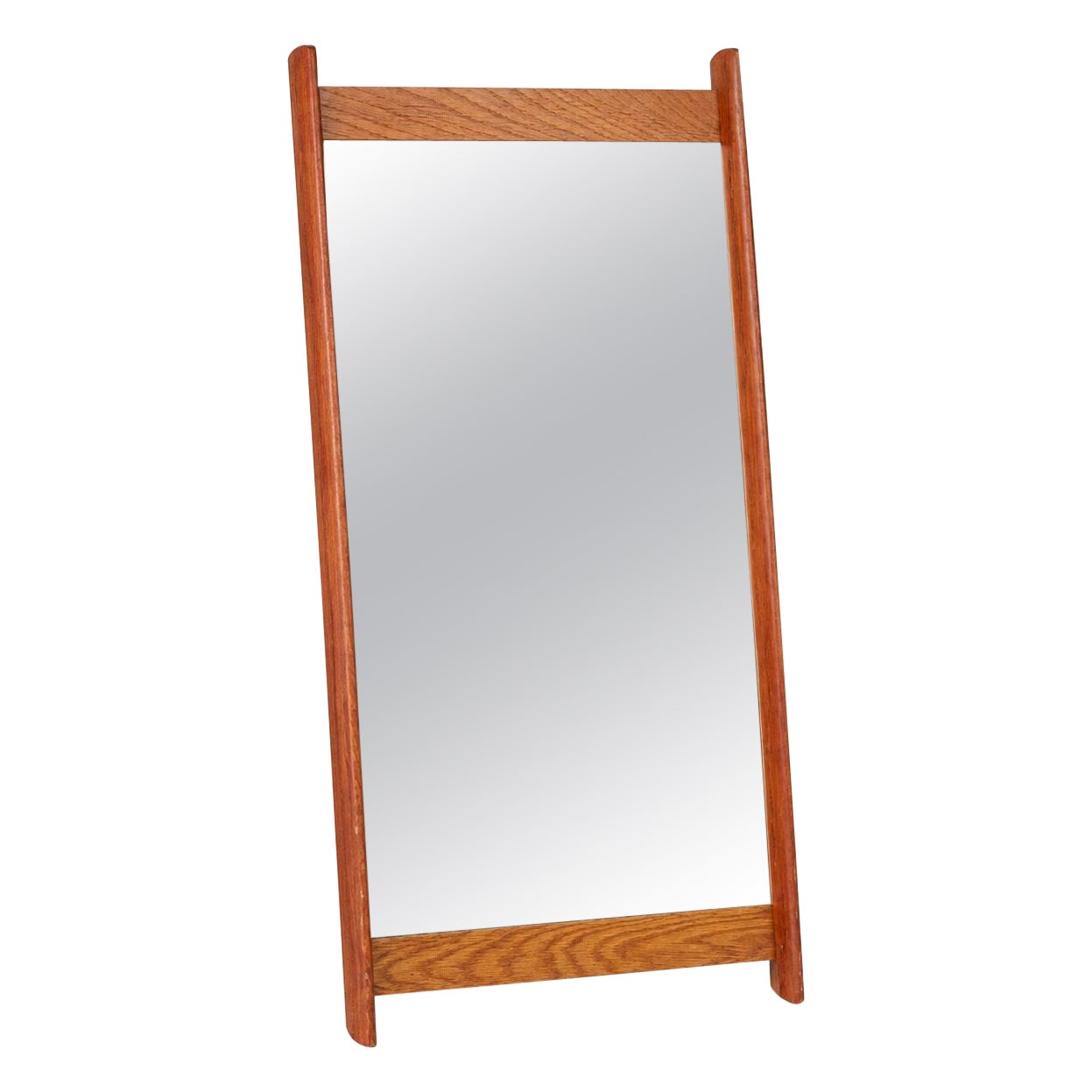 Swedish Mid-Century Teak & Oak Table Mirror, 1950s For Sale