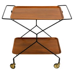 Swedish Mid Century Teak Pagwood serving trolley by Ary Fanérprodukter Nybro