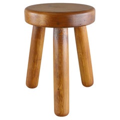 Swedish Mid Century Tripod Stool in Stained Pine Produced in Sweden in the 1970s