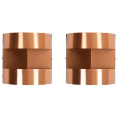 Swedish Mid Century Wall Lamps / Sconces in Copper