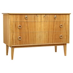 Swedish mid century walnut chest of drawers by Bodafors