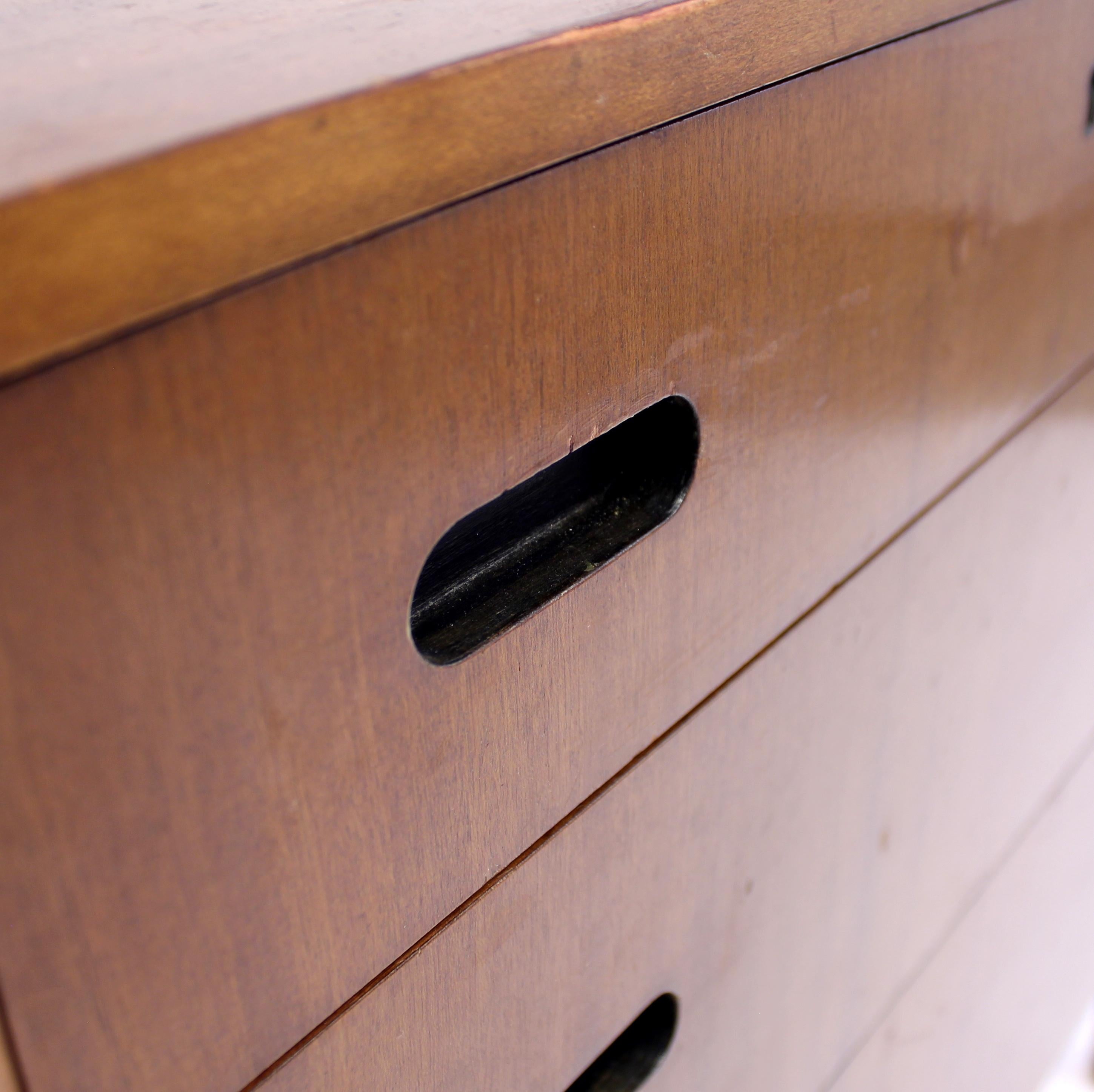Swedish mid-century Zebrano chest of drawers, ca 1950s For Sale 4