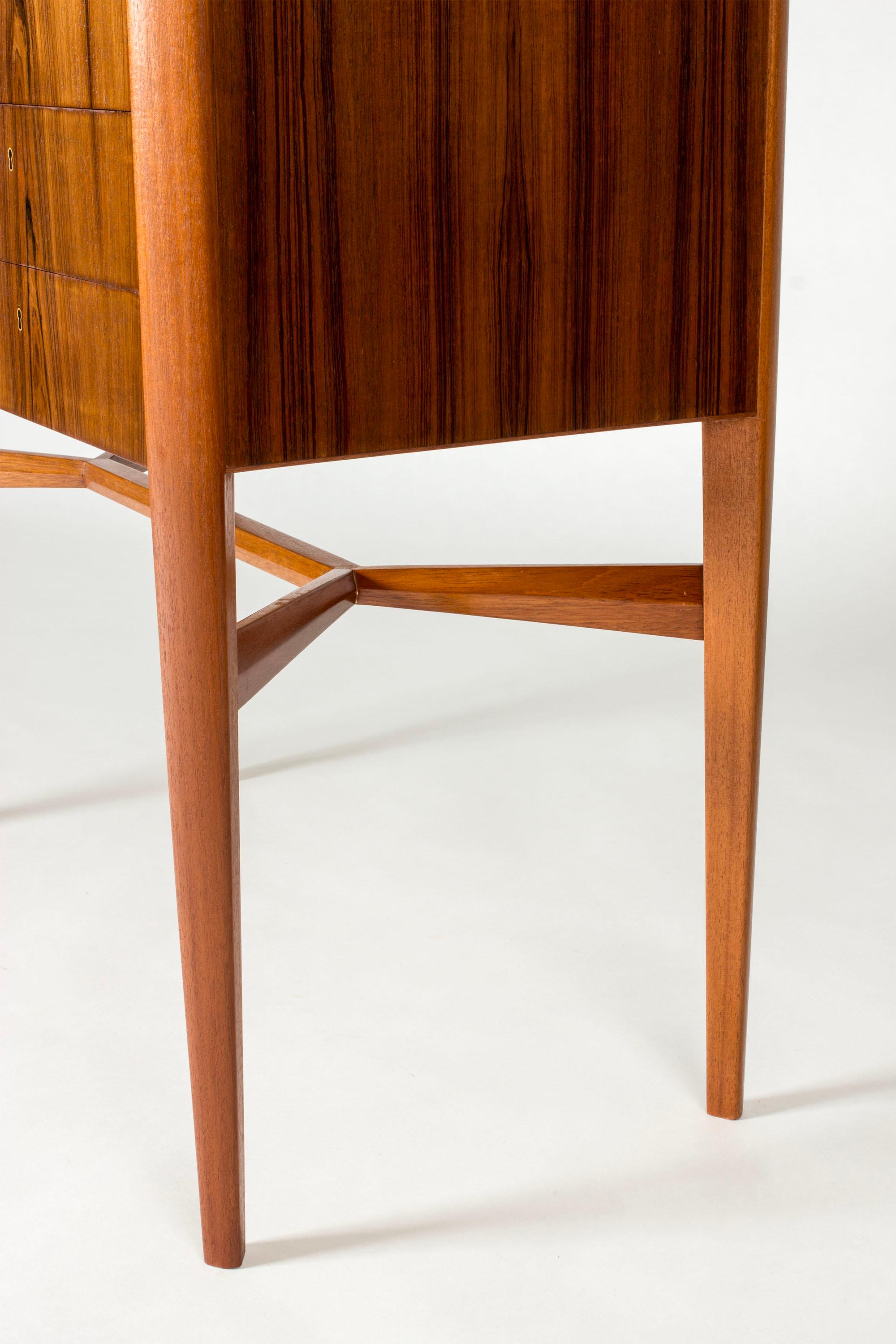 Rosewood Swedish Midcentury Apprentice's Exam Cabinet by Carl-Axel Acking, 1963 For Sale