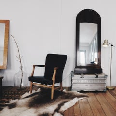 Swedish Midcentury Armchair with Oak Frame