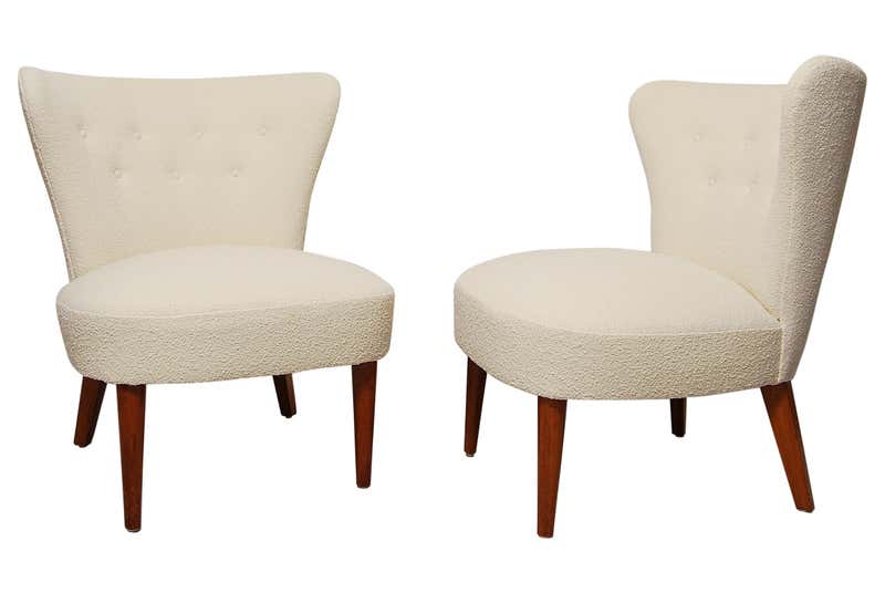 Beige Boucle Chair - For Sale on 1stDibs