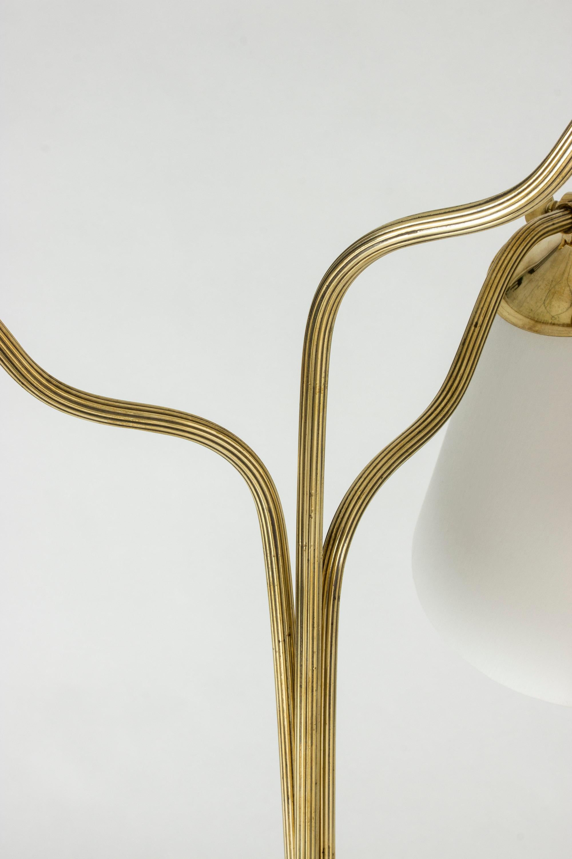 Swedish Midcentury Brass Floor Lamp, 1940s 5