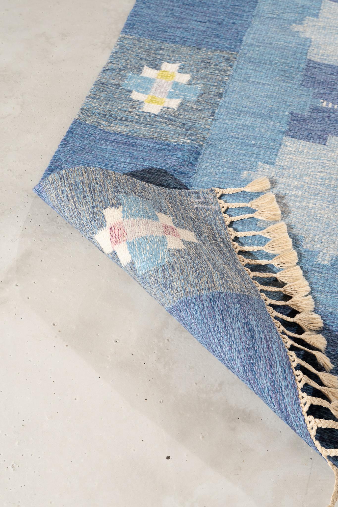 Hand-Woven Swedish Midcentury Carpet by Ingegerd Silow