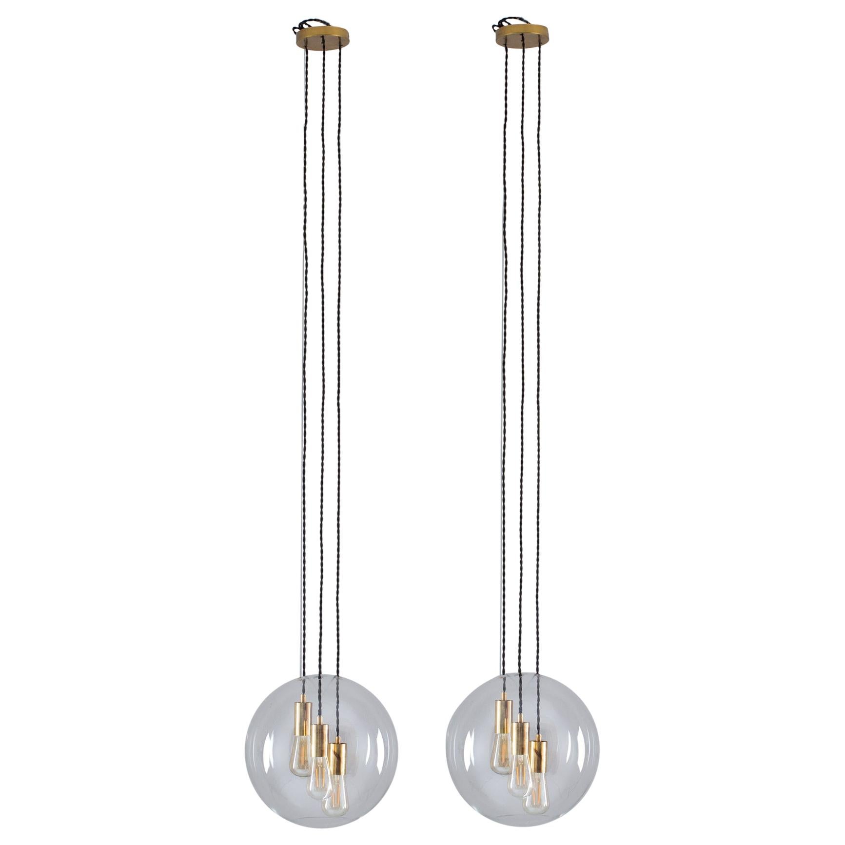 Swedish Midcentury Ceiling Lamps by AOS for Axel Anell