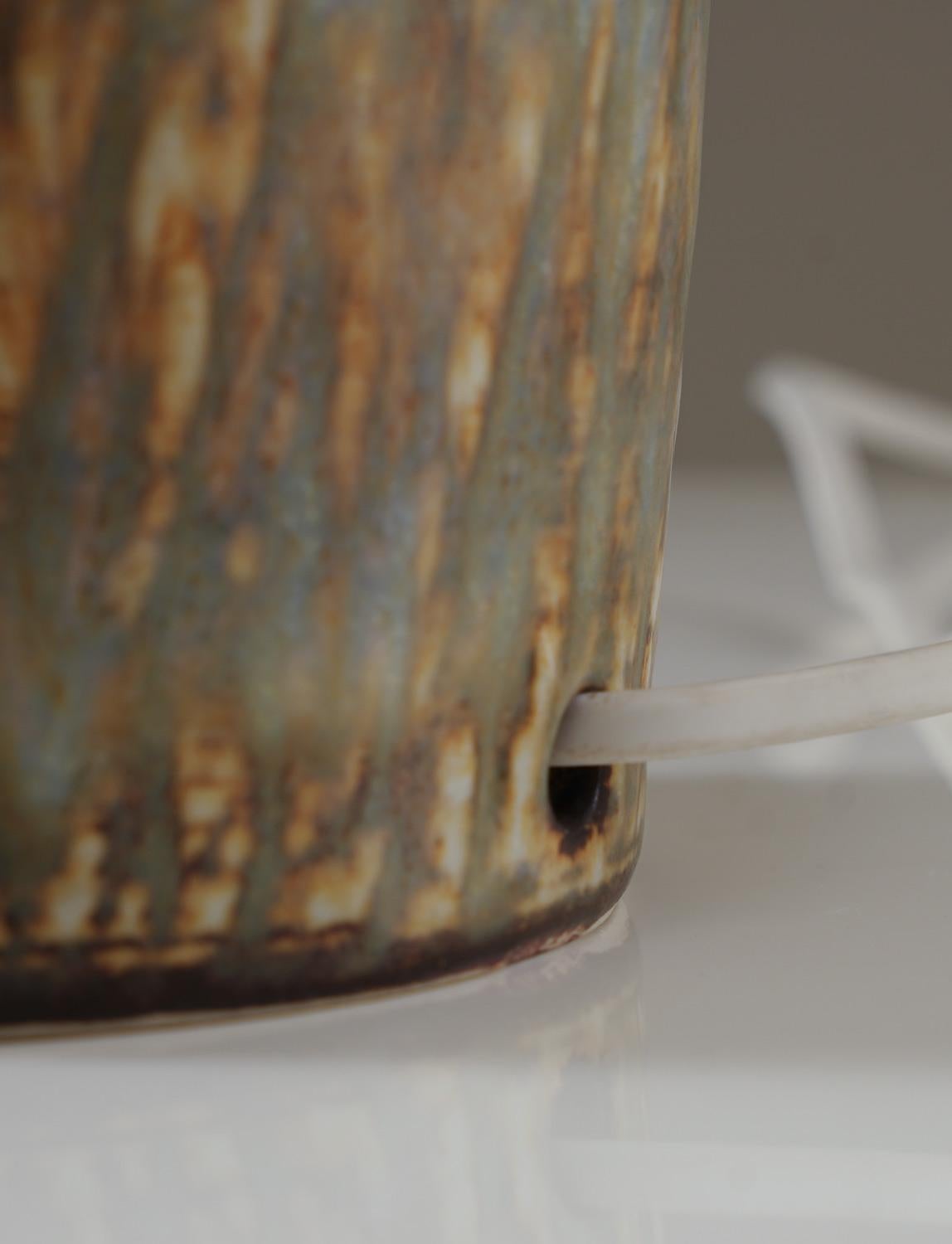 Swedish Midcentury Ceramic Table Lamp by Gunnar Nylund In Good Condition In Karlstad, SE