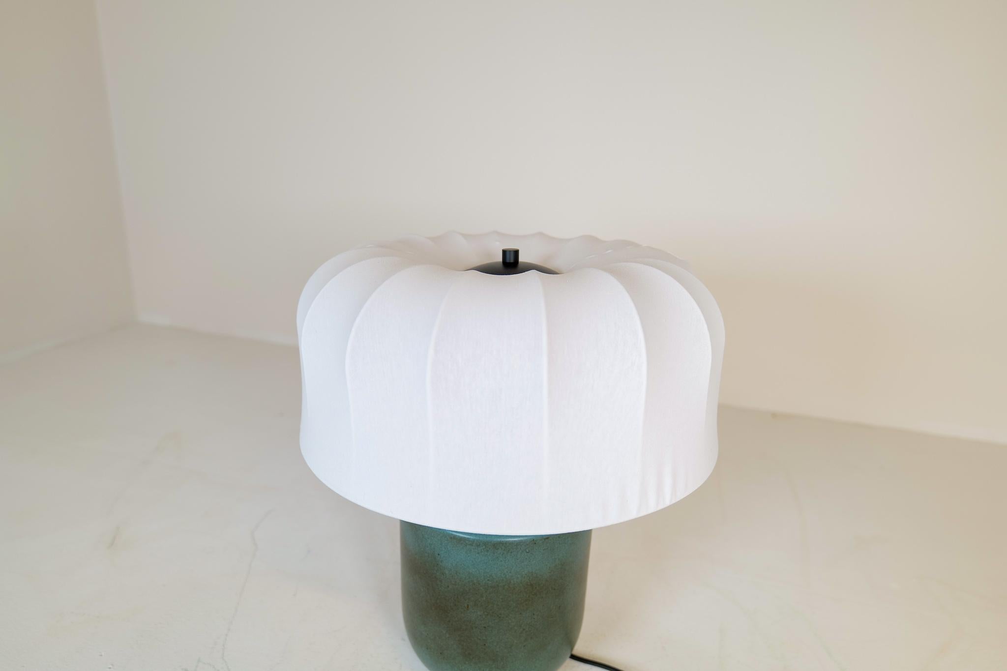 Swedish Midcentury Modern Ceramic Table Lamp by Gunnar Nylund Rörstrand Sweden 1950s 