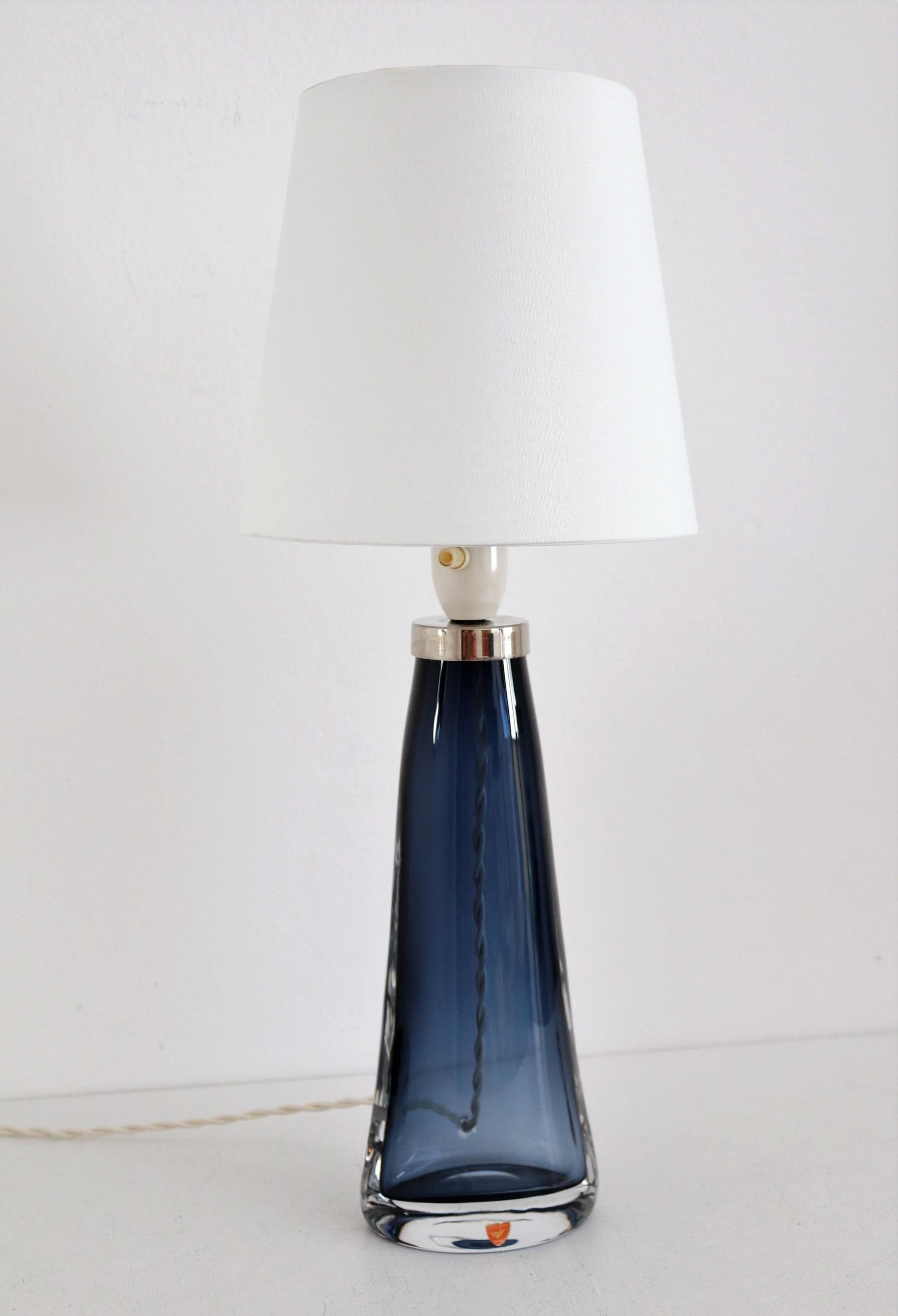 Swedish Midcentury Crystal Table Lamp by Carl Fagerlund for Orrefors, 1960s For Sale 5