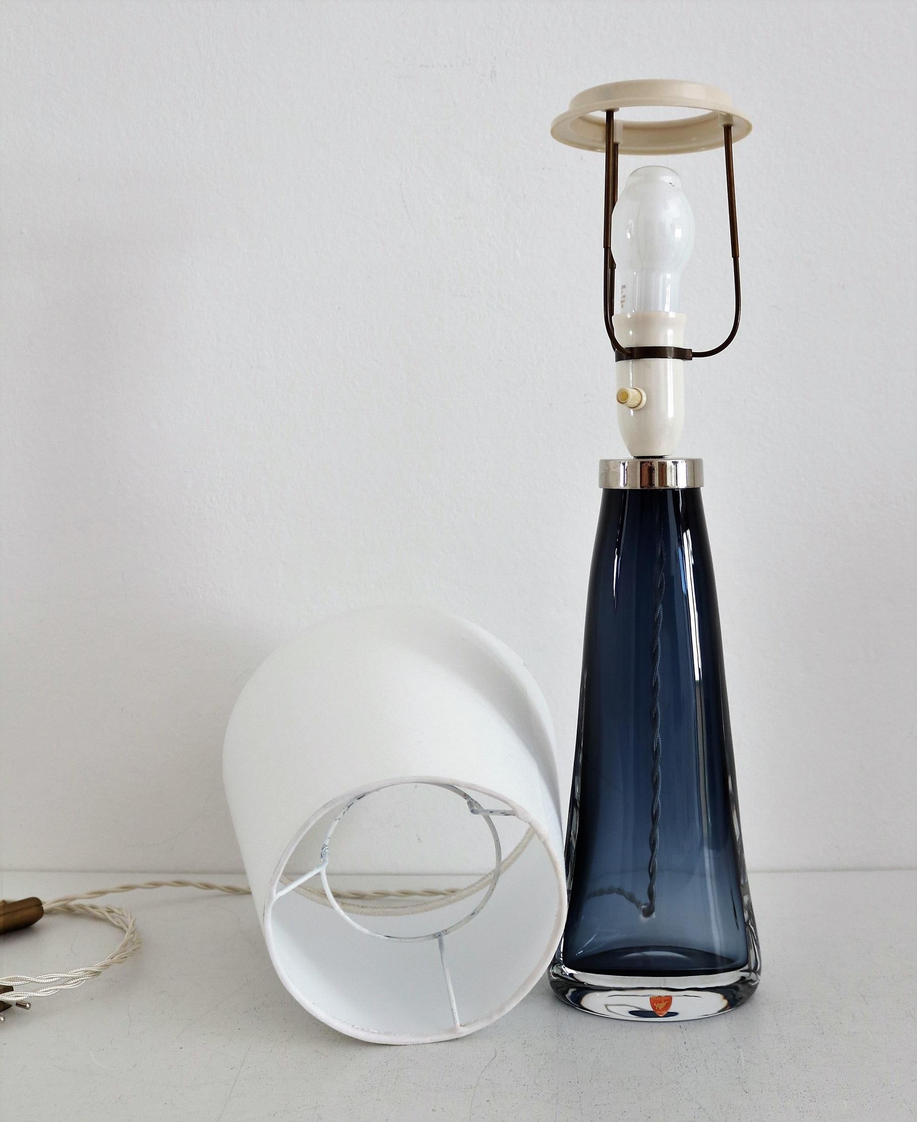 Swedish Midcentury Crystal Table Lamp by Carl Fagerlund for Orrefors, 1960s For Sale 7