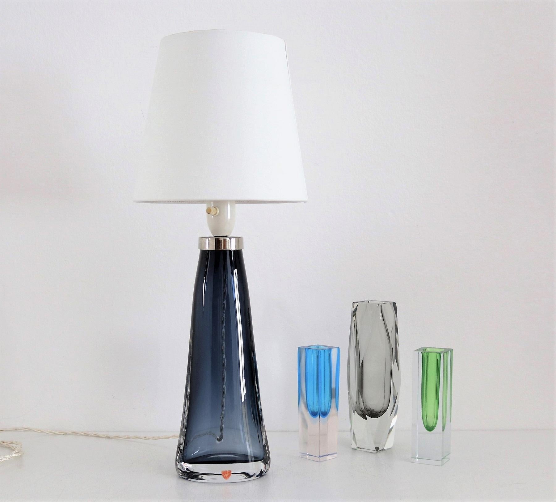 Swedish Midcentury Crystal Table Lamp by Carl Fagerlund for Orrefors, 1960s For Sale 10