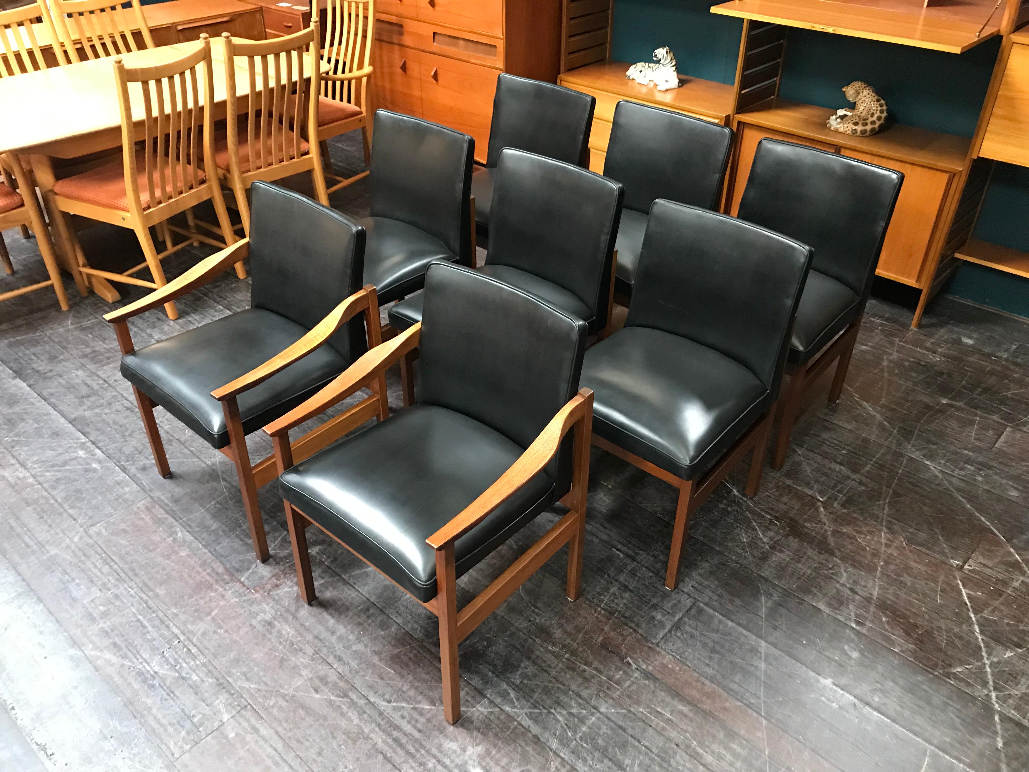 Mid-Century Modern Swedish Midcentury Dining Chairs in Teak by Nils Jonsson for Troeds, Set of 8 For Sale
