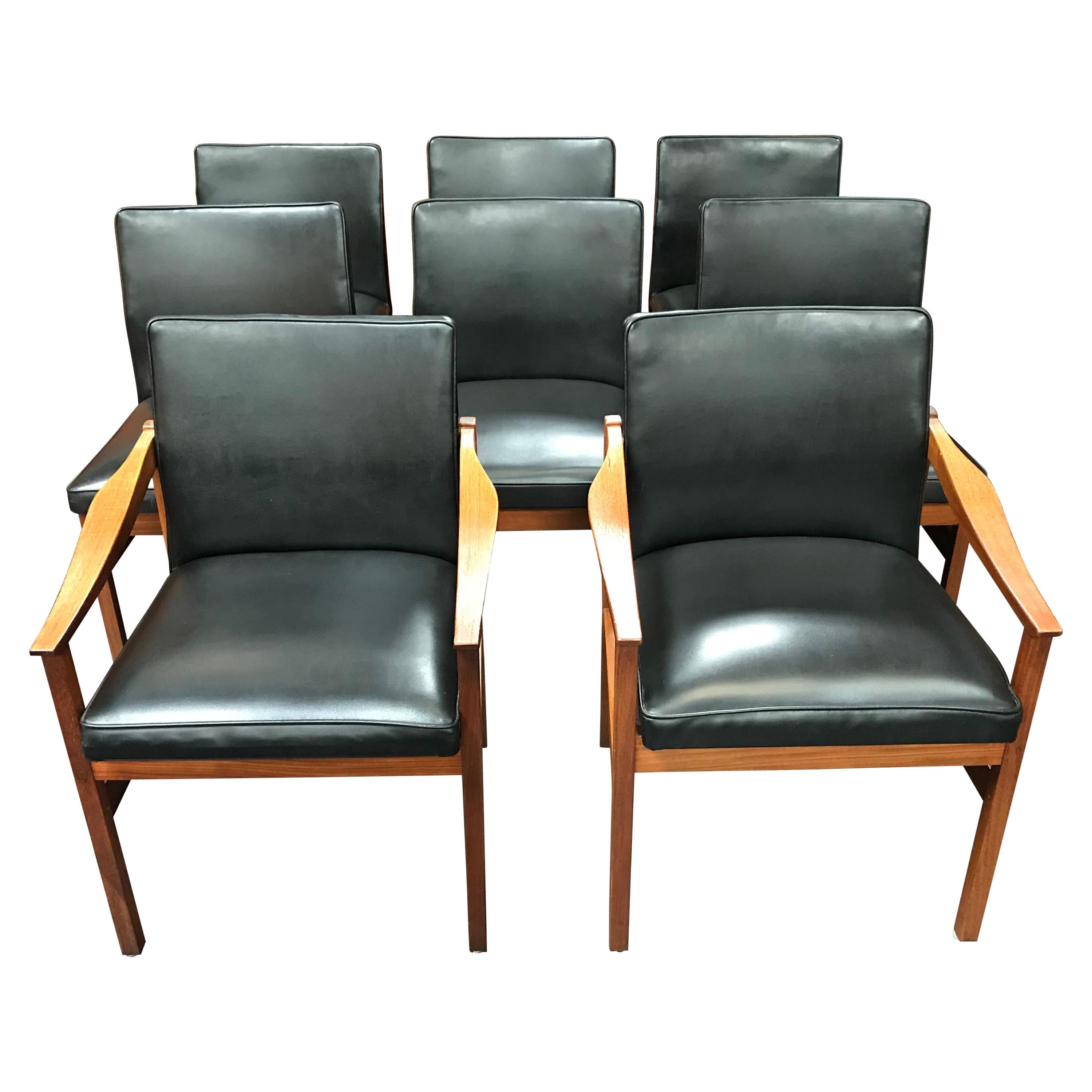 Swedish Midcentury Dining Chairs in Teak by Nils Jonsson for Troeds, Set of 8 For Sale