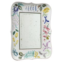 Swedish Midcentury Faience Wall Mirror by Stig Lindberg for Gustavsberg, 1940s