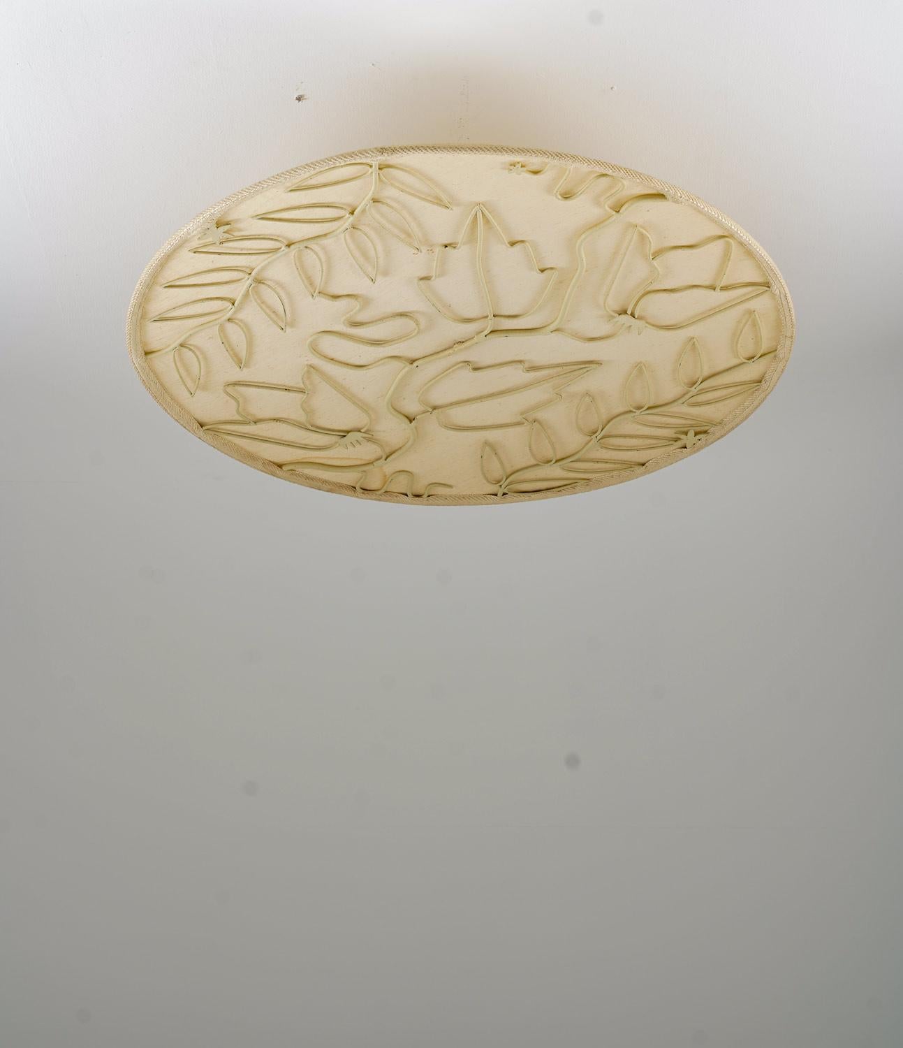 Swedish Midcentury Flush Mount by Hans Bergström In Good Condition In Karlstad, SE