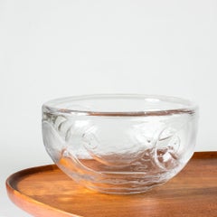 Swedish Midcentury Glass Bowl by Erik Höglund, Boda, Sweden, 1950s