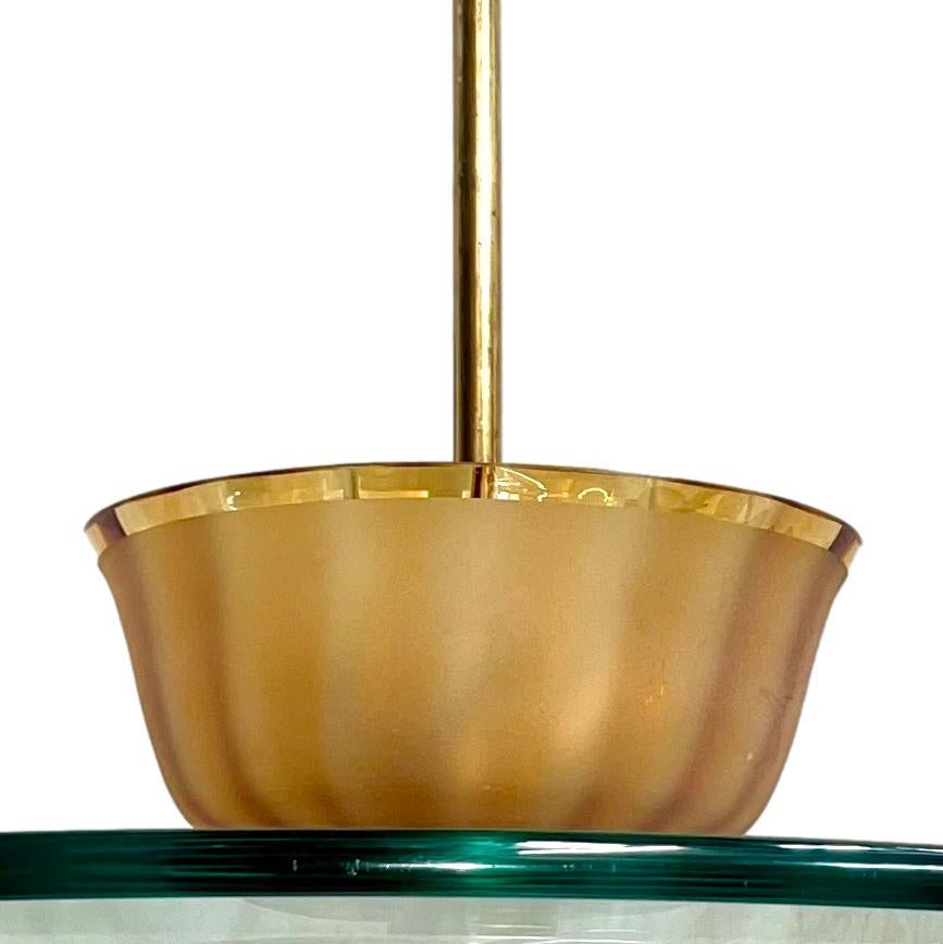 Swedish Midcentury Glass Light Fixture In Good Condition For Sale In New York, NY
