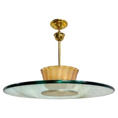 Swedish Midcentury Glass Light Fixture