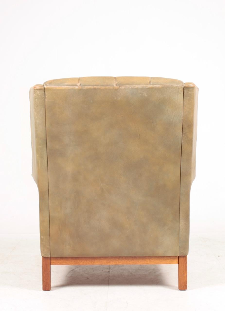 Swedish Midcentury Lounge Chair in Patinated Leather by Arne Norell 2