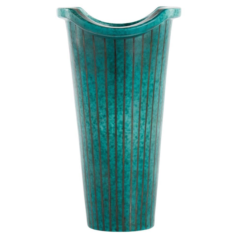 Vase suédois en céramique moderne du milieu du siècle dernier, années 1950