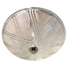 Swedish Midcentury Molded Glass Light Fixture