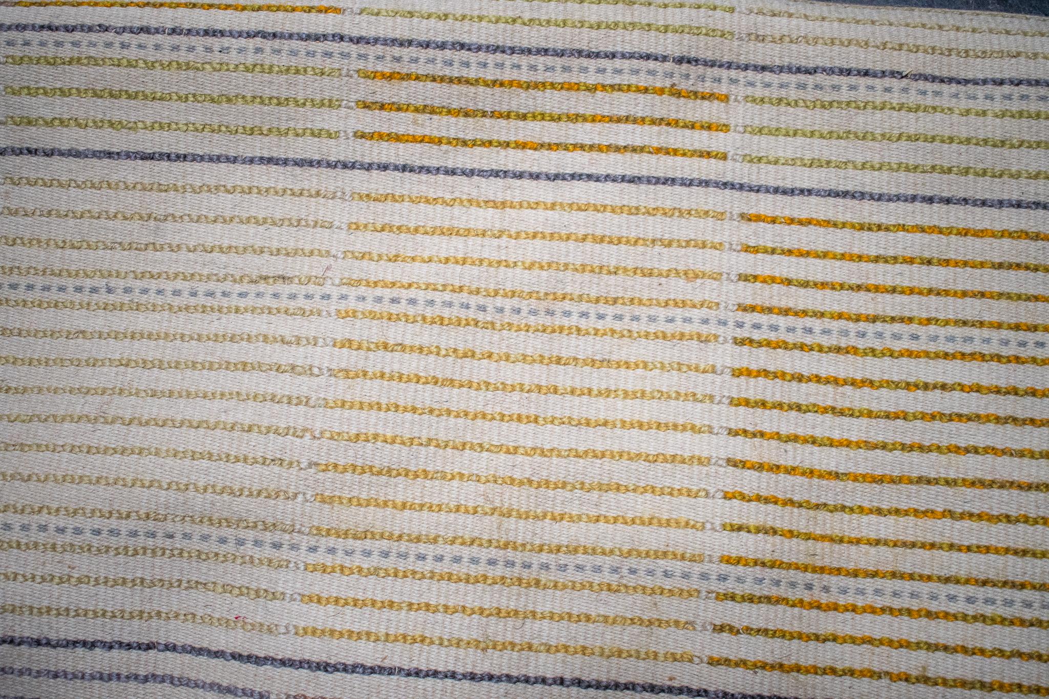 Swedish Midcentury Scandinavian Modern Rya Rug 2