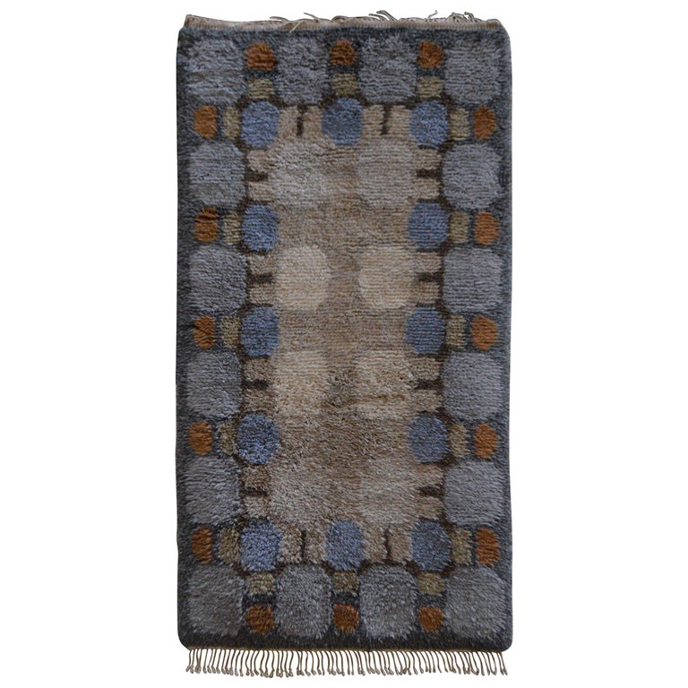 Swedish Rya Rug Swedish Midcentury Scandinavian Modern Rya Rug at 1stDibs