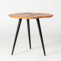 Swedish Midcentury Side Table With Inlays