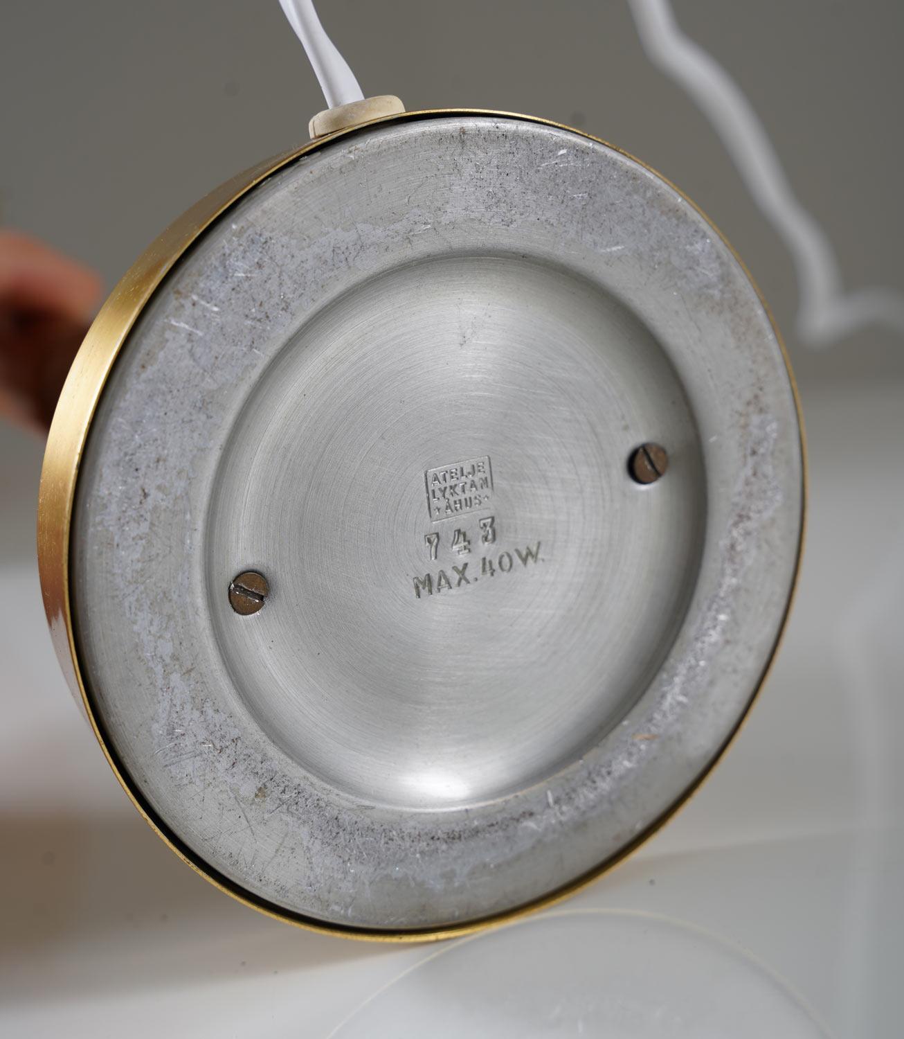 Schwedische tischlampe aus der mitte des jahrhunderts von Hans Bergström Modell 743 im Angebot 4