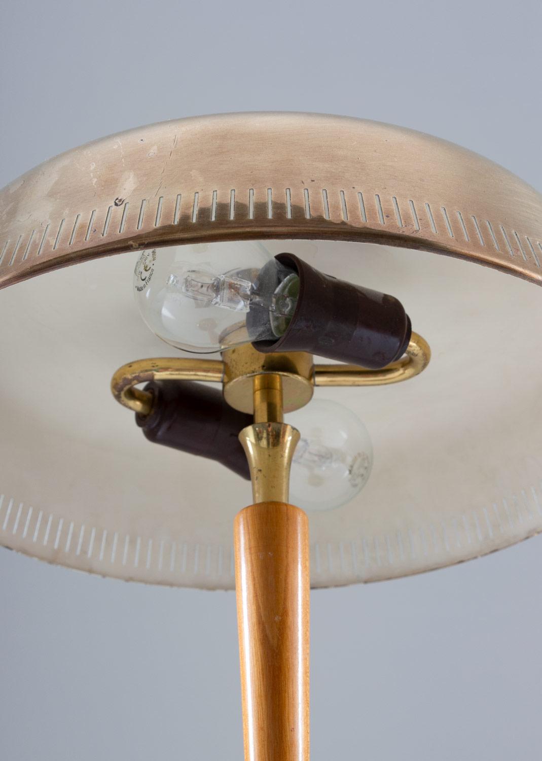 20th Century Swedish Midcentury Table Lamp in Brass by Bröderna Malmströms Metallvarufabrik