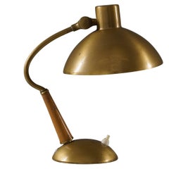 Schwedische tischlampe aus der mitte des jahrhunderts aus messing von Malmö Metallvarufabrik