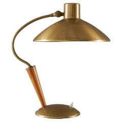 Swedish Midcentury Table Lamp in Brass by Malmströms