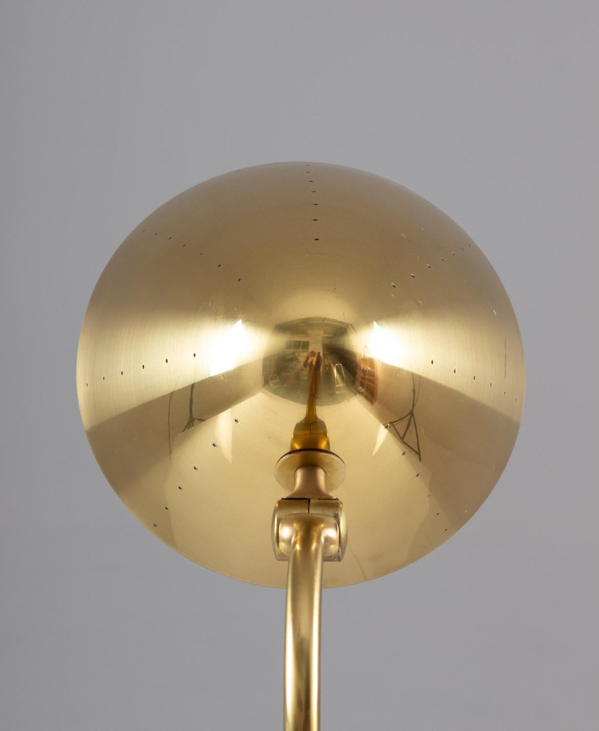 20th Century Swedish Midcentury Table Lamp in Perforated Brass by Boréns For Sale